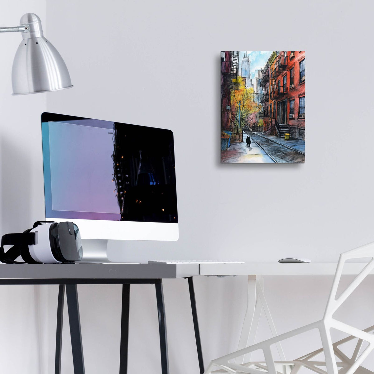 City Cat No 2 by Andreas Magnusson - 12x16 acrylic wall art in a room