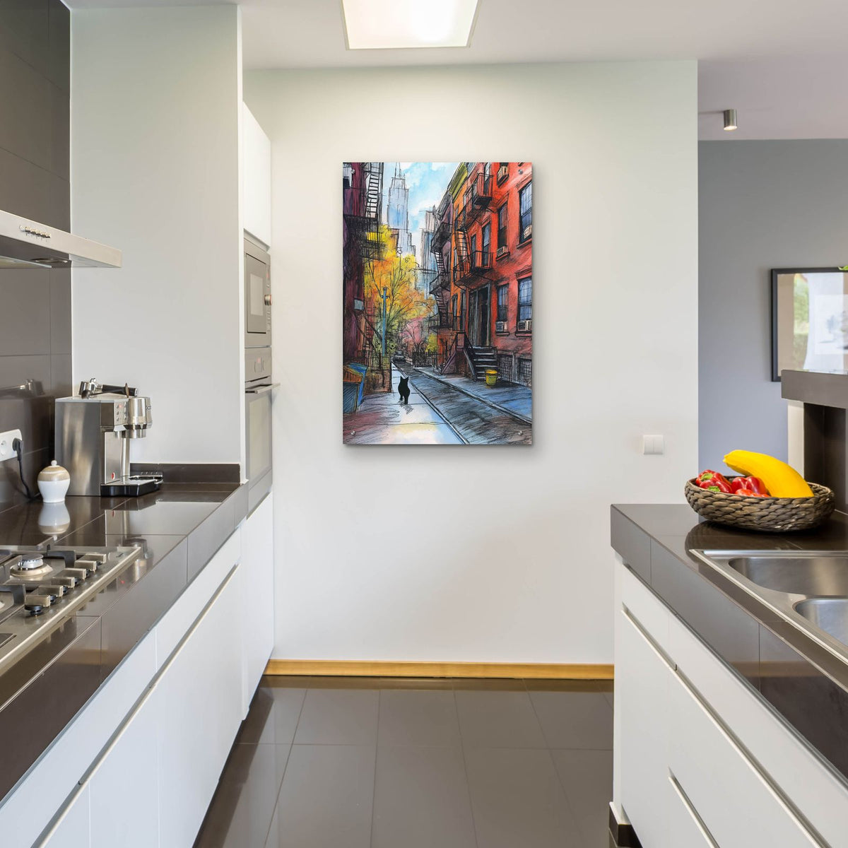 City Cat No 2 by Andreas Magnusson - 24x36 acrylic wall art in a room