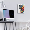 Colorful Zebra by Andreas Magnusson - 12x16 acrylic wall art in a room