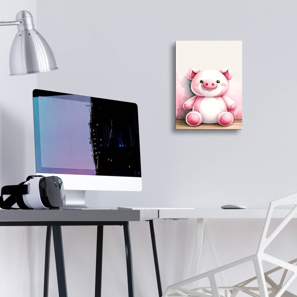 Cuddly Piglet by Andreas Magnusson - 12x16 acrylic wall art in a room