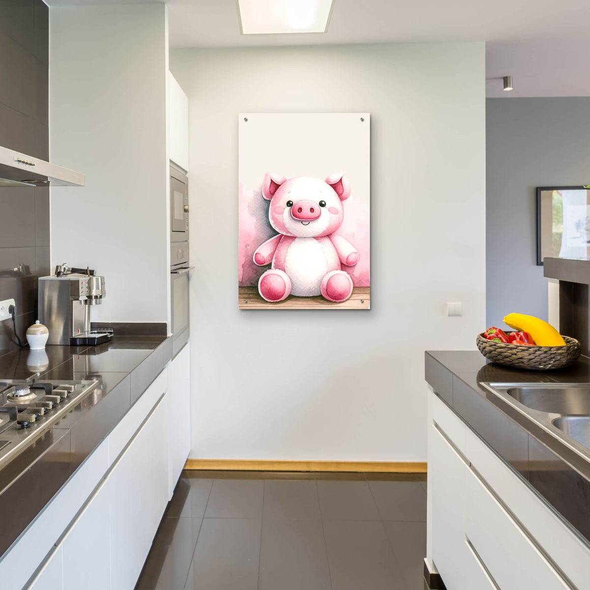 Cuddly Piglet by Andreas Magnusson - 24x36 acrylic wall art in a room