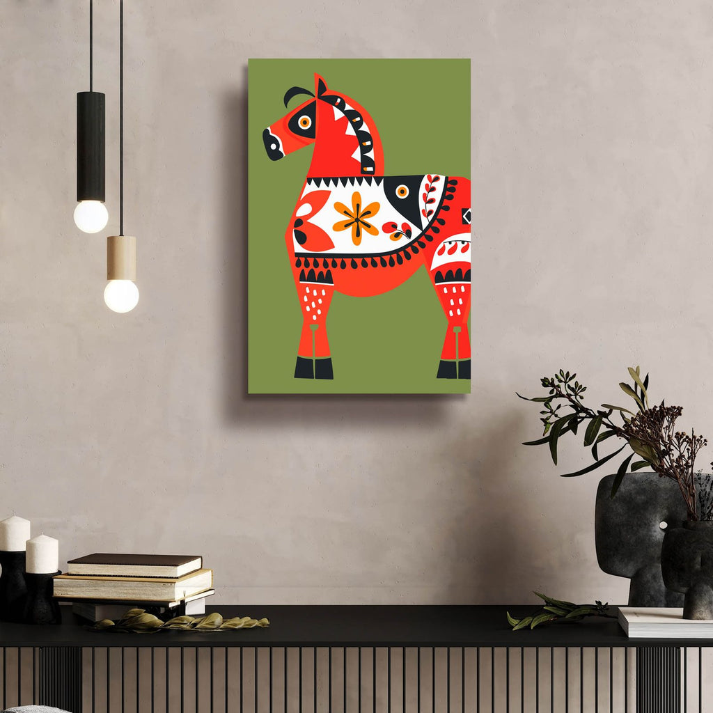 Dala Horse by Andreas Magnusson - 16x24 acrylic wall art in a room