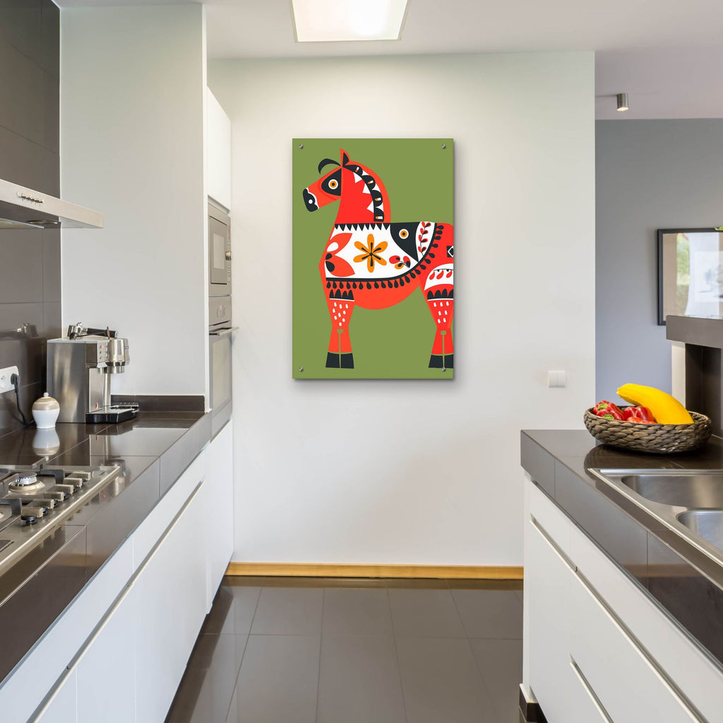 Dala Horse by Andreas Magnusson - 24x36 acrylic wall art in a room