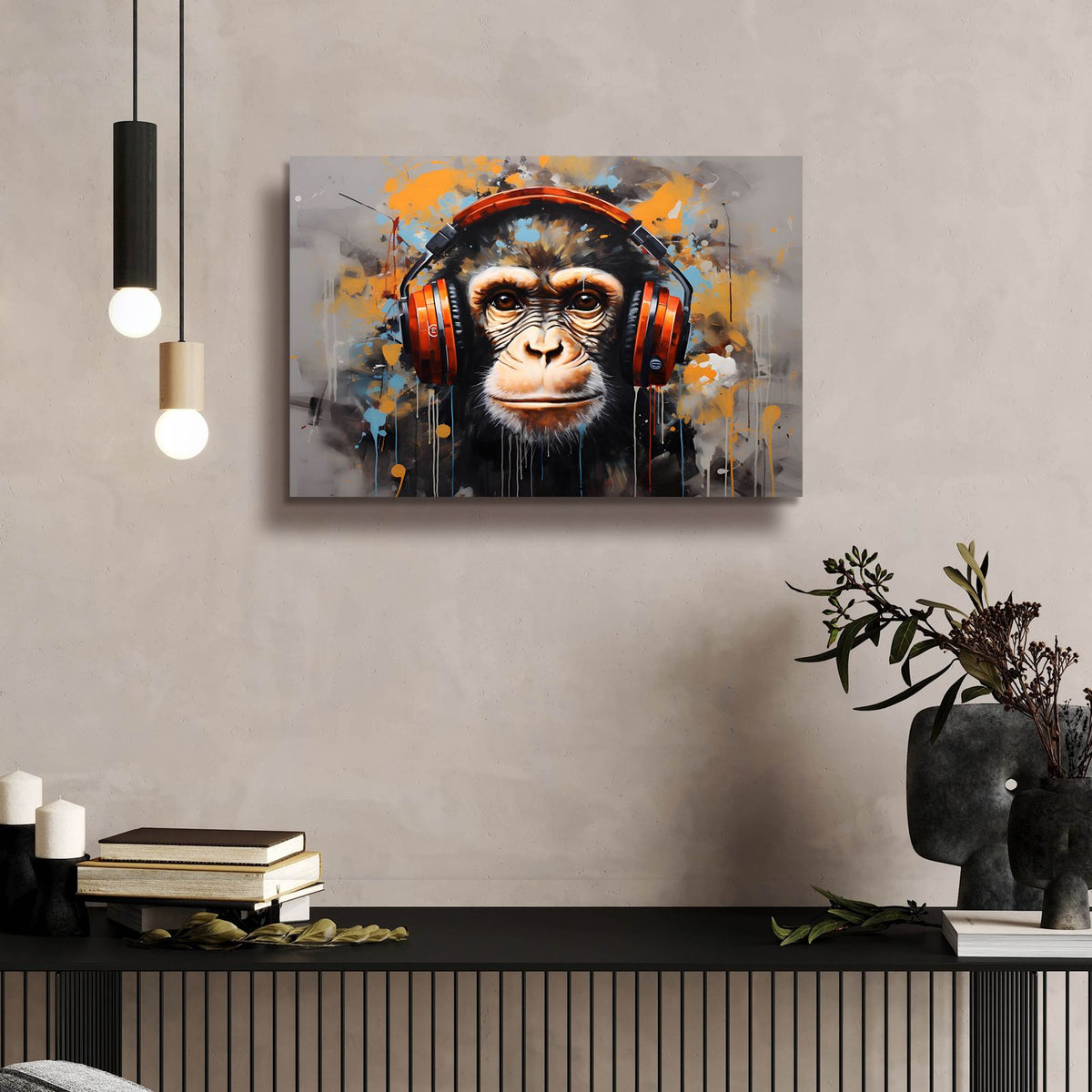 Dj Monkey by Andreas Magnusson - 24x16 acrylic wall art in a room