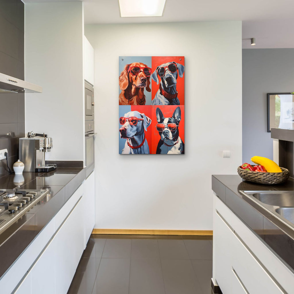 Dogs In Shades by Andreas Magnusson - 24x36 acrylic wall art in a room