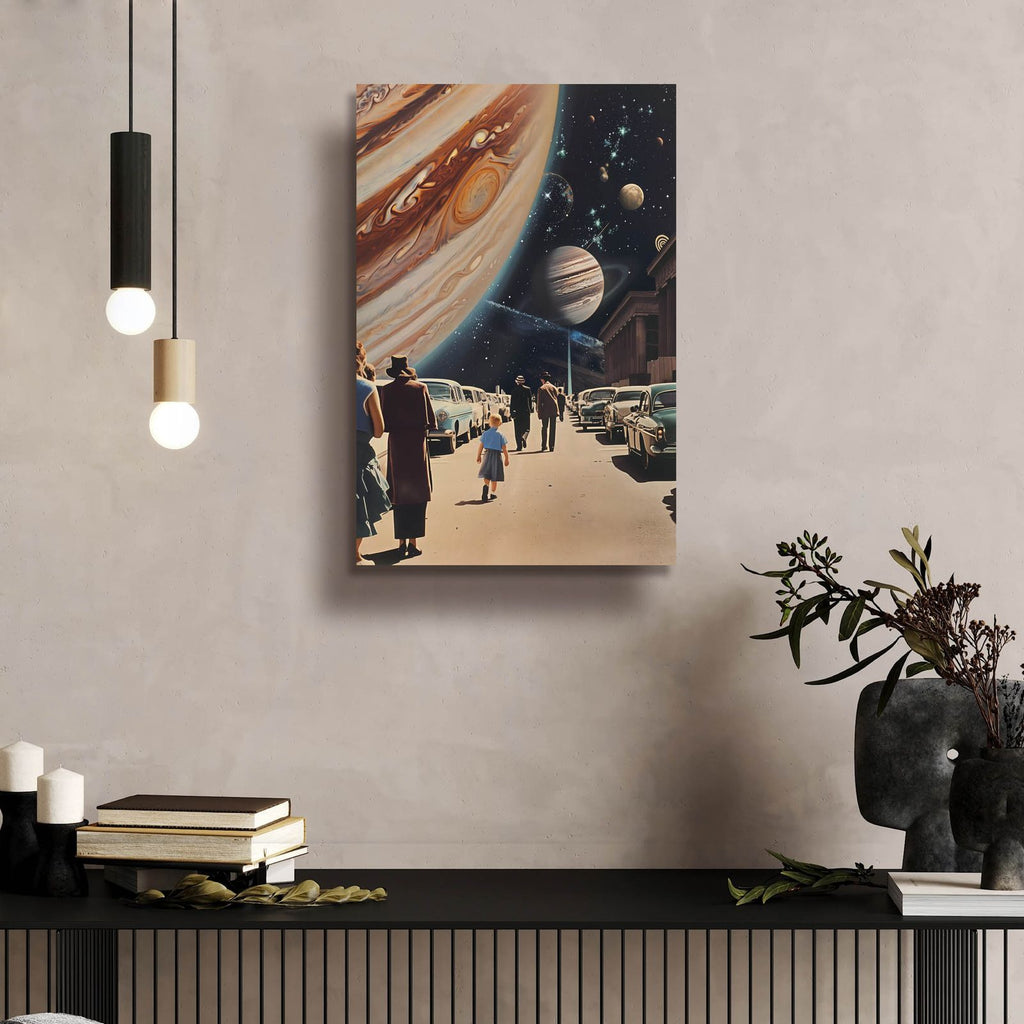 Earth Out Of Its Orbit by Andreas Magnusson - 16x24 acrylic wall art in a room