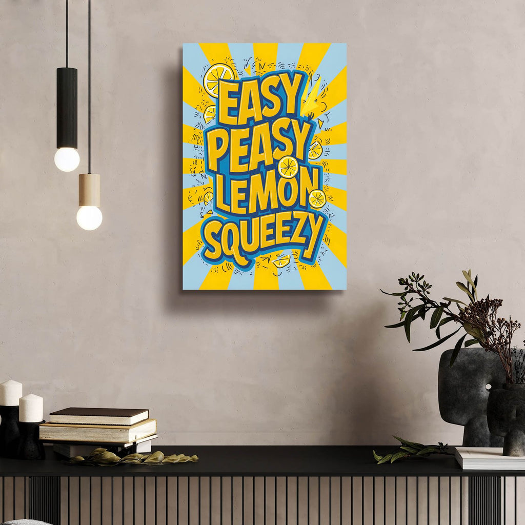 Easy Peasy Lemon Squeezy by Andreas Magnusson - 16x24 acrylic wall art in a room