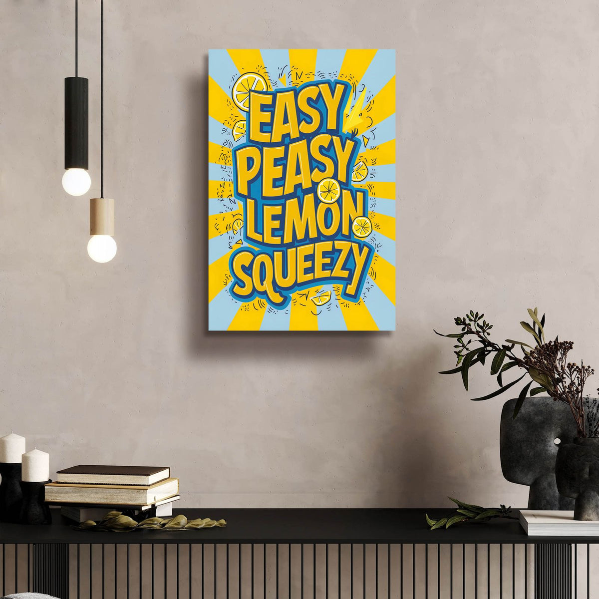 Easy Peasy Lemon Squeezy by Andreas Magnusson - 16x24 acrylic wall art in a room