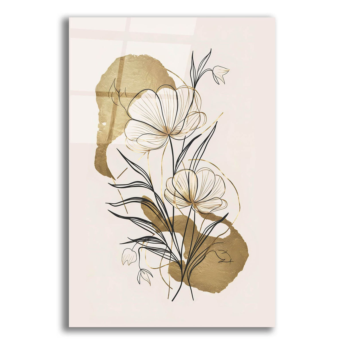 Flowers And Gold by Andreas Magnusson acrylic glass wall art