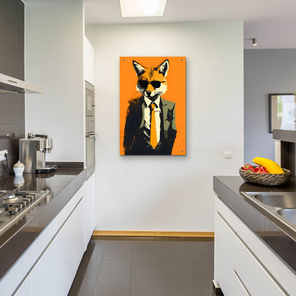 Fox In A Suit by Andreas Magnusson - 24x36 acrylic wall art in a room