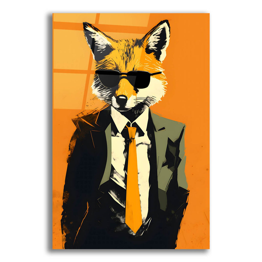 Fox In A Suit by Andreas Magnusson acrylic glass wall art