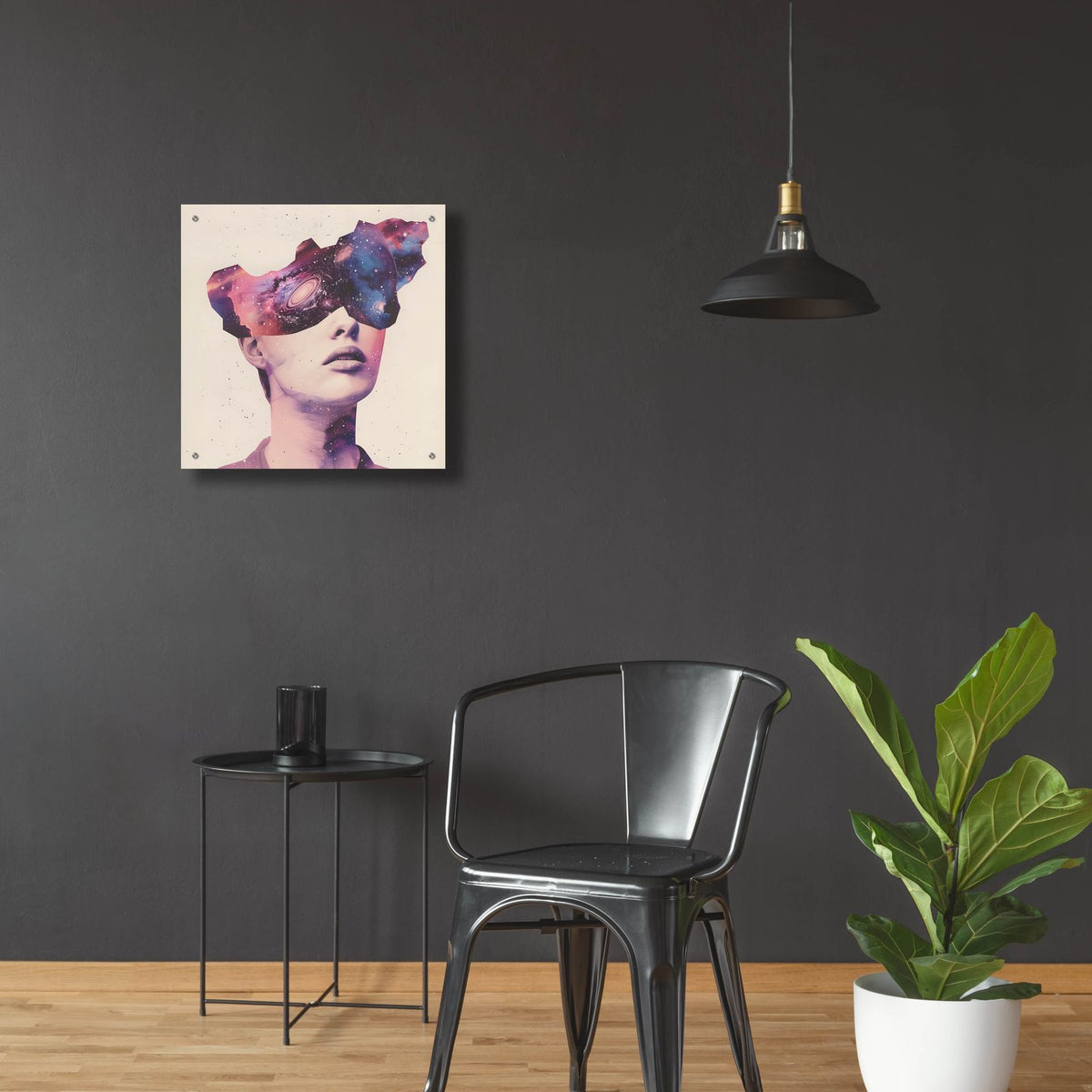 Galaxy Head by Andreas Magnusson - 24x24 acrylic wall art in a room