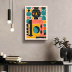 Geometric Harmony by Andreas Magnusson - 16x24 acrylic wall art in a room