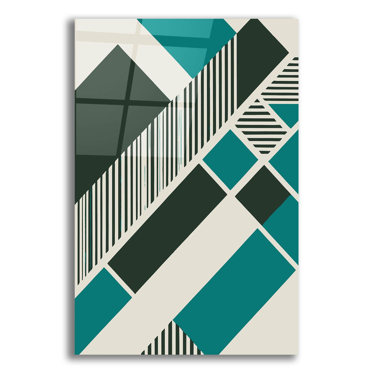 Geometric Teal by Andreas Magnusson acrylic glass wall art