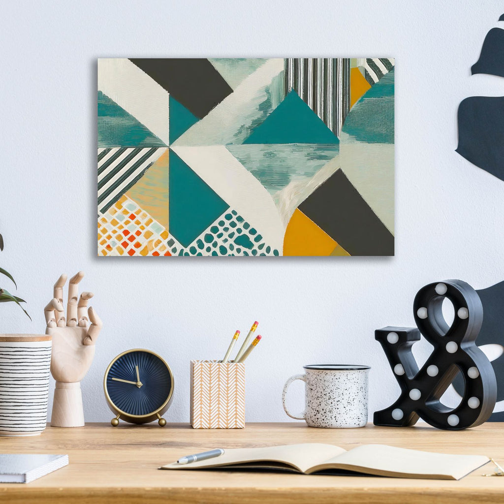 Geometry Chaos by Andreas Magnusson - 16x12 acrylic wall art in a room