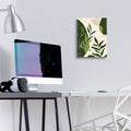 Green Abstract Leaves No 2 by Andreas Magnusson - 12x16 acrylic wall art in a room