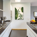 Green Abstract Leaves No 2 by Andreas Magnusson - 24x36 acrylic wall art in a room