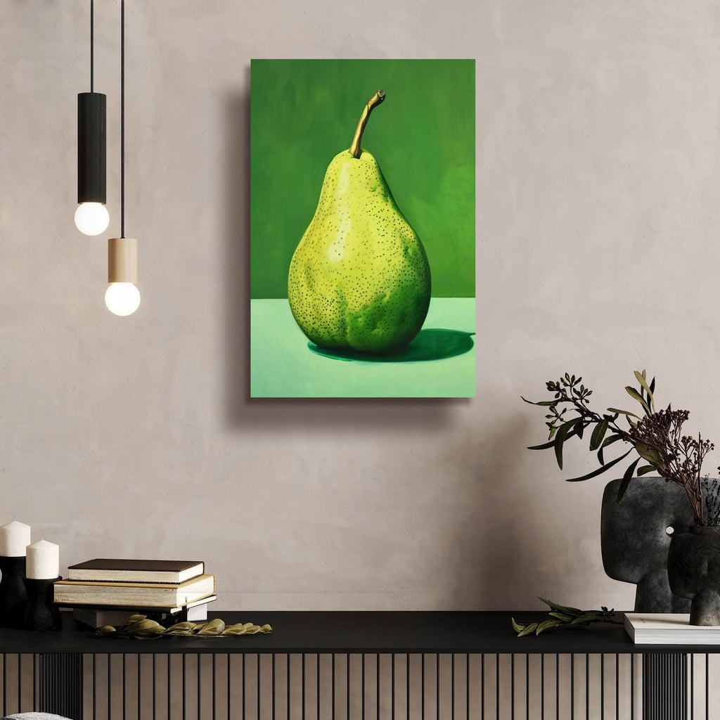 Green Pear by Andreas Magnusson - 16x24 acrylic wall art in a room