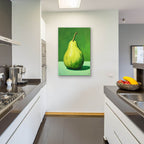 Green Pear by Andreas Magnusson - 24x36 acrylic wall art in a room