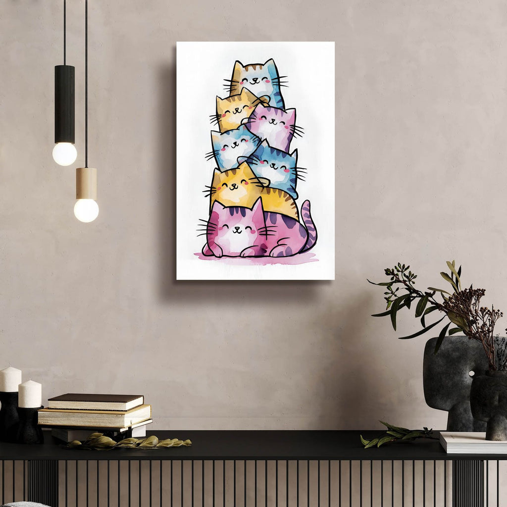 Happy Cats by Andreas Magnusson - 16x24 acrylic wall art in a room