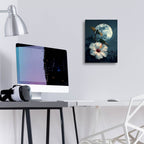 Hibiscus And The Moon by Andreas Magnusson - 12x16 acrylic wall art in a room