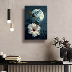 Hibiscus And The Moon by Andreas Magnusson - 16x24 acrylic wall art in a room