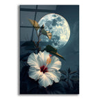 Hibiscus And The Moon by Andreas Magnusson acrylic glass wall art