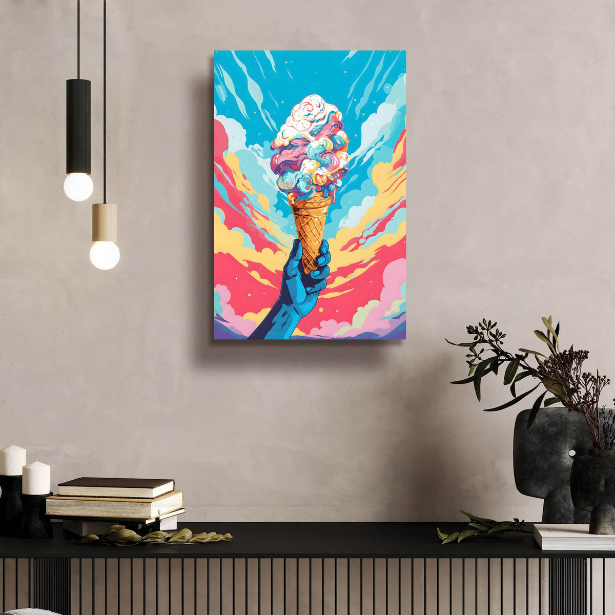 Ice Cream Pop Art by Andreas Magnusson - 16x24 acrylic wall art in a room