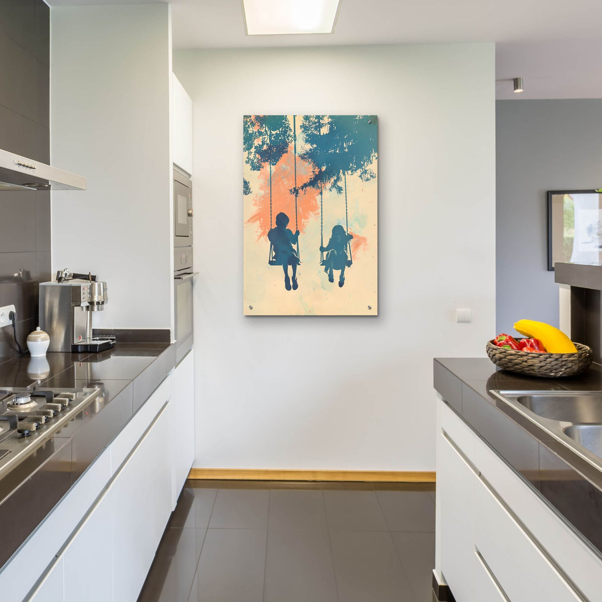 Kids On Swings by Andreas Magnusson - 24x36 acrylic wall art in a room