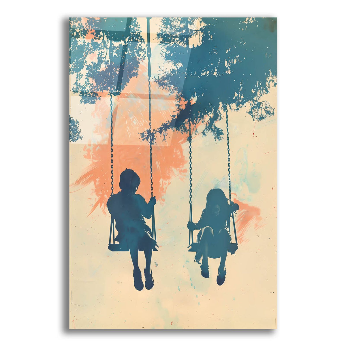 Kids On Swings by Andreas Magnusson acrylic glass wall art