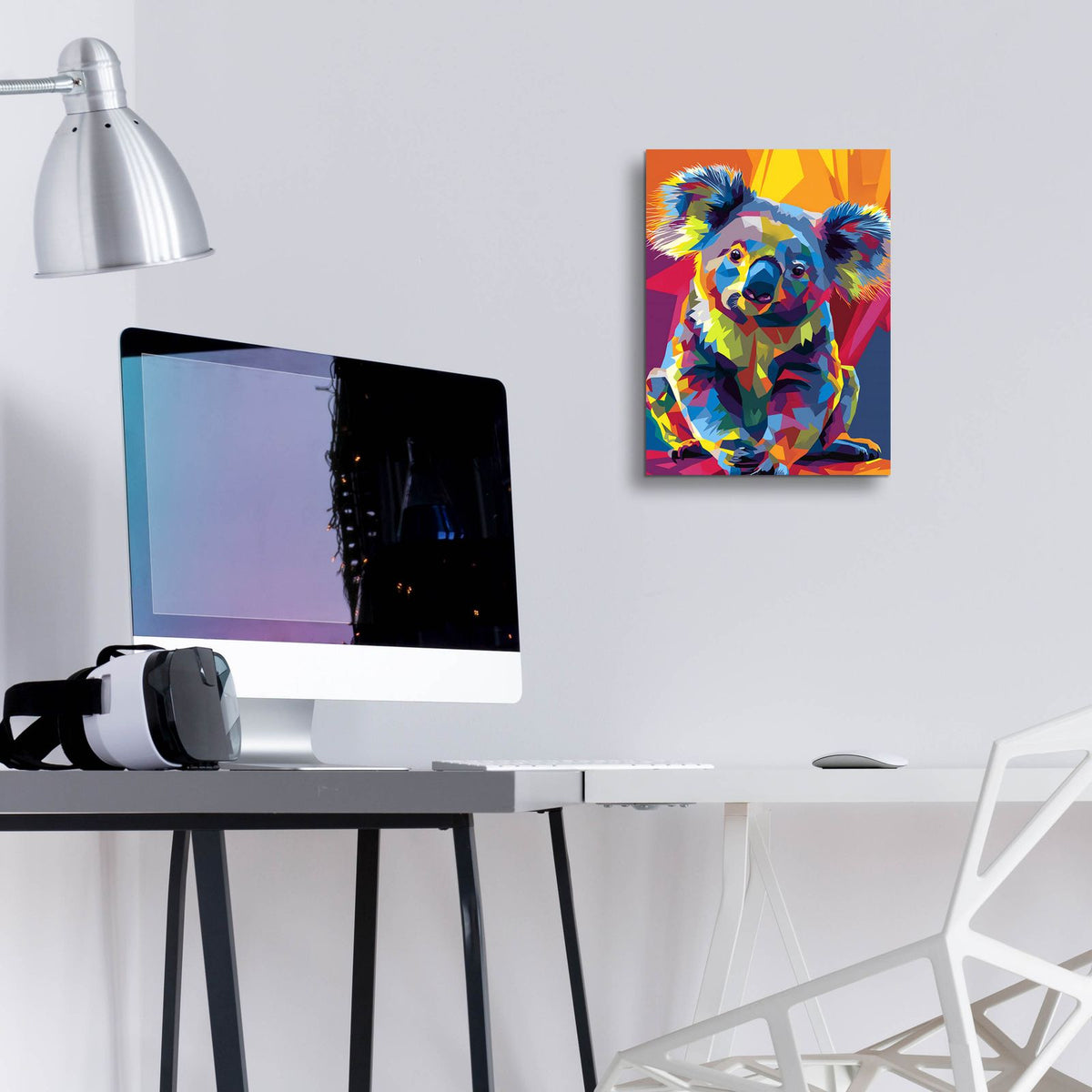 Koala Wpap by Andreas Magnusson - 12x16 acrylic wall art in a room
