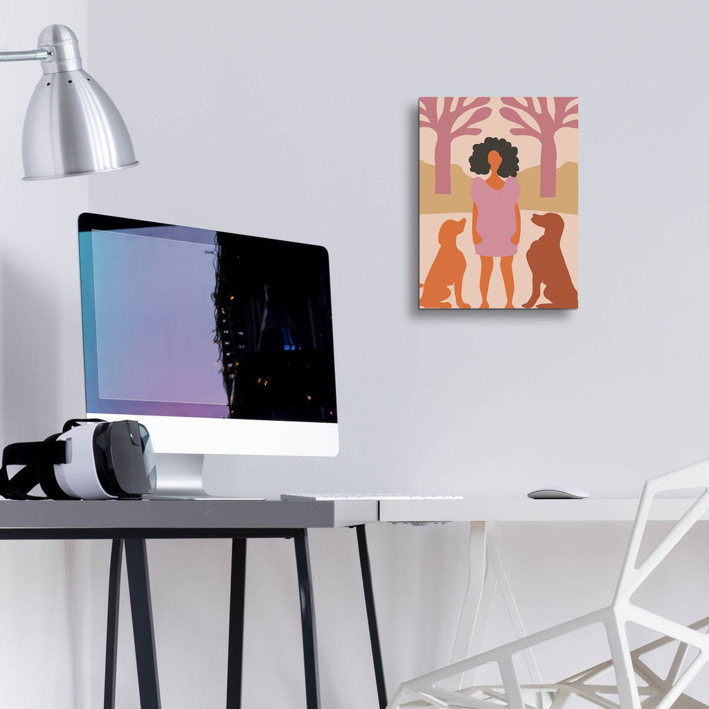 Lady In Dog Park by Andreas Magnusson - 12x16 acrylic wall art in a room