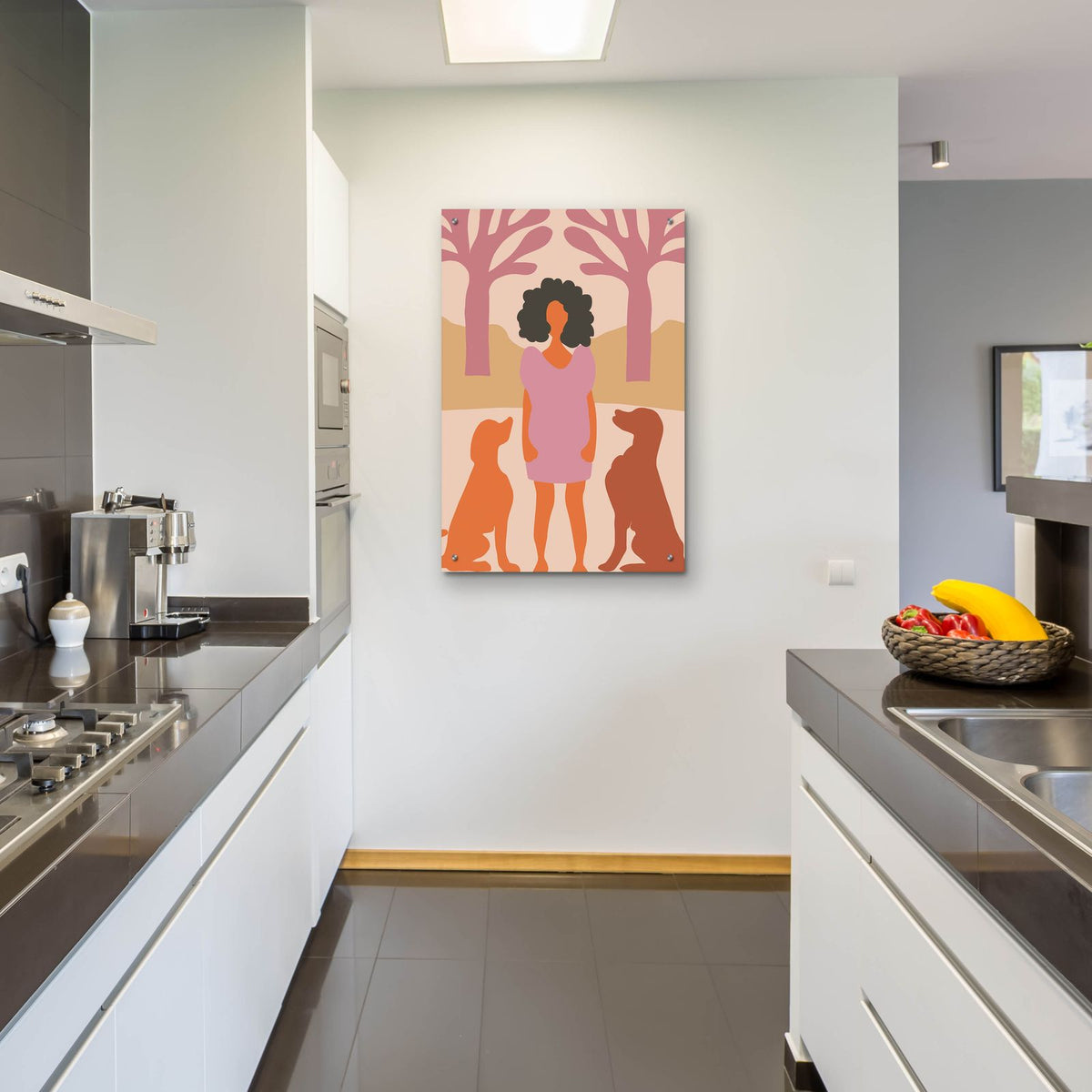Lady In Dog Park by Andreas Magnusson - 24x36 acrylic wall art in a room