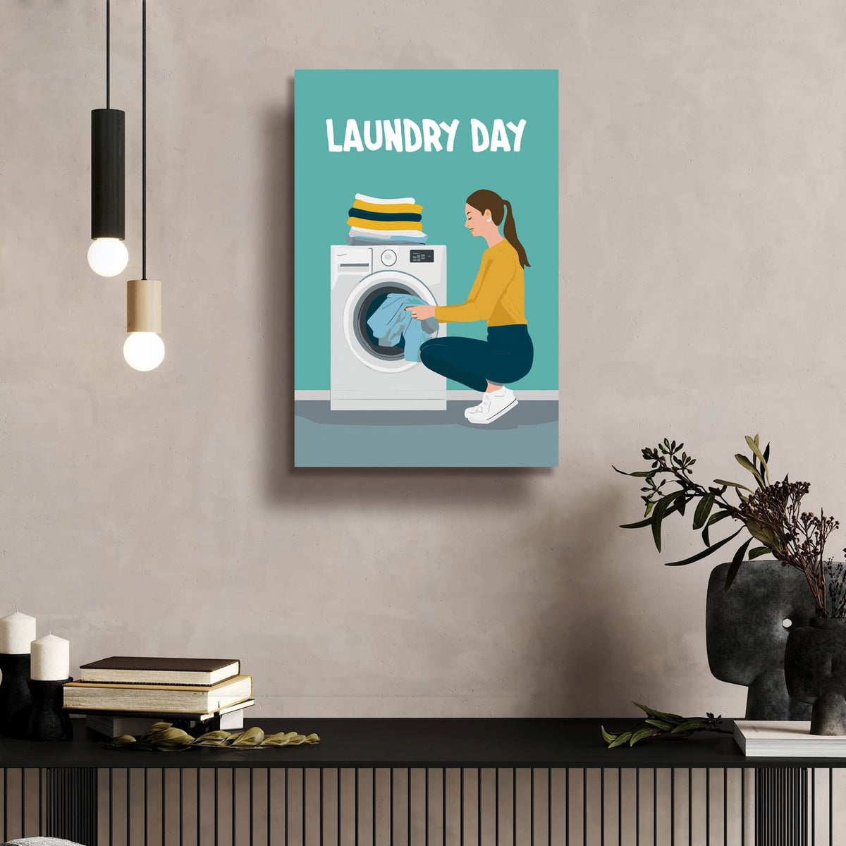 Laundry Day by Andreas Magnusson - 16x24 acrylic wall art in a room