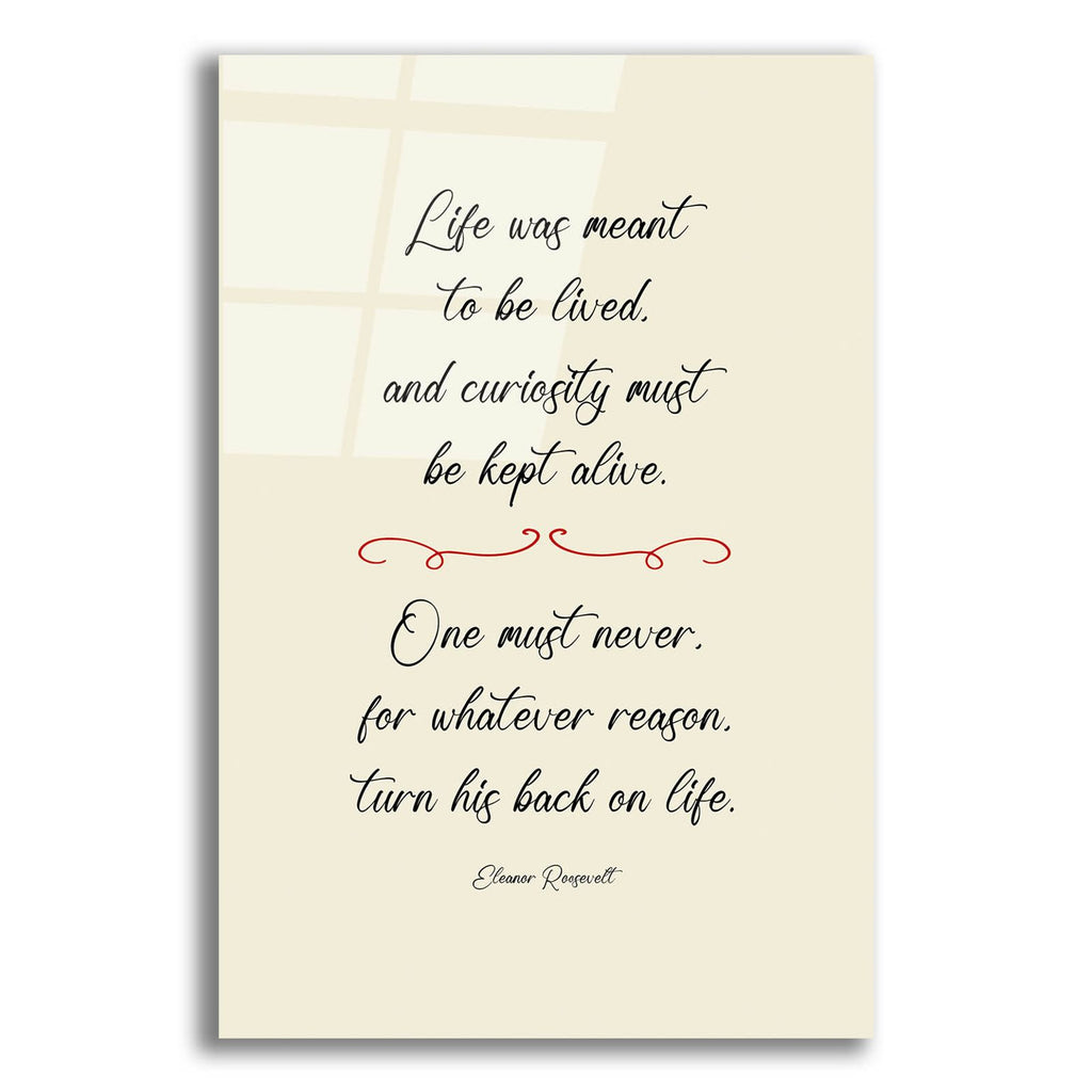Life Was Meant To Be Lived by Andreas Magnusson acrylic glass wall art