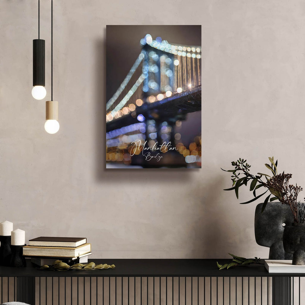 Manhattan Bridge Out Of Focus by Andreas Magnusson - 16x24 acrylic wall art in a room