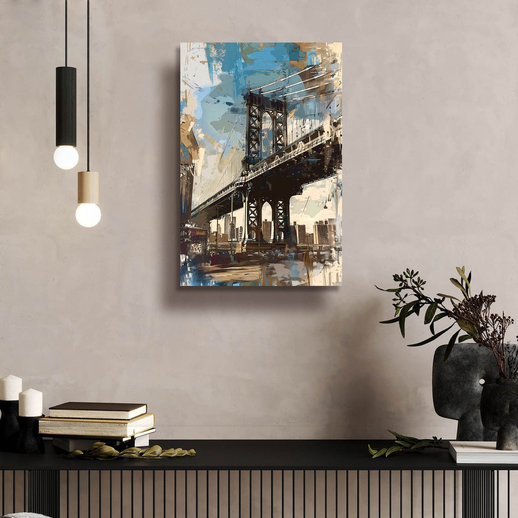 Manhattan Bridge by Andreas Magnusson - 16x24 acrylic wall art in a room