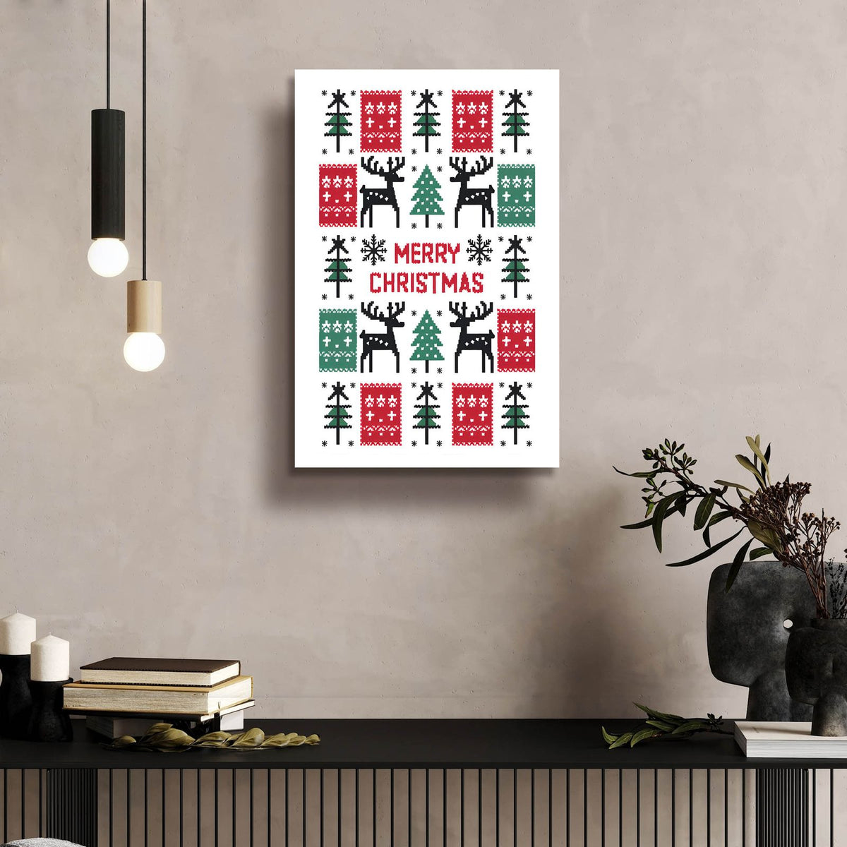 Merry Christmas No 1 by Andreas Magnusson - 16x24 acrylic wall art in a room