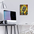 Microphone by Andreas Magnusson - 12x16 acrylic wall art in a room