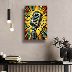 Microphone by Andreas Magnusson - 16x24 acrylic wall art in a room