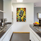 Microphone by Andreas Magnusson - 24x36 acrylic wall art in a room