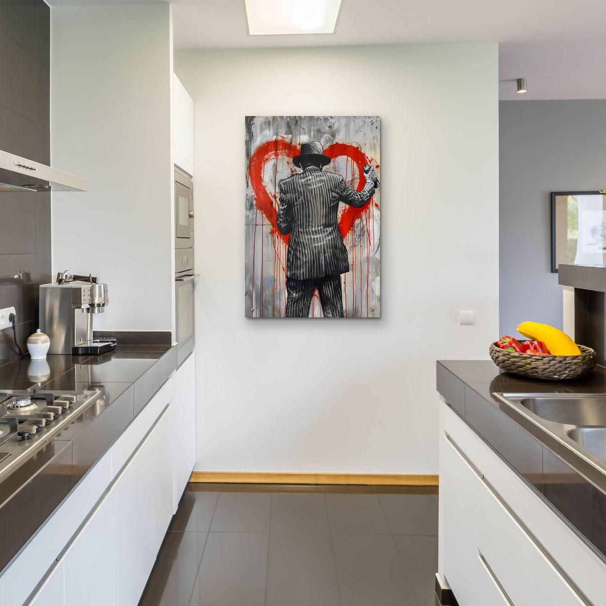 Old Man Graffiti by Andreas Magnusson - 24x36 acrylic wall art in a room