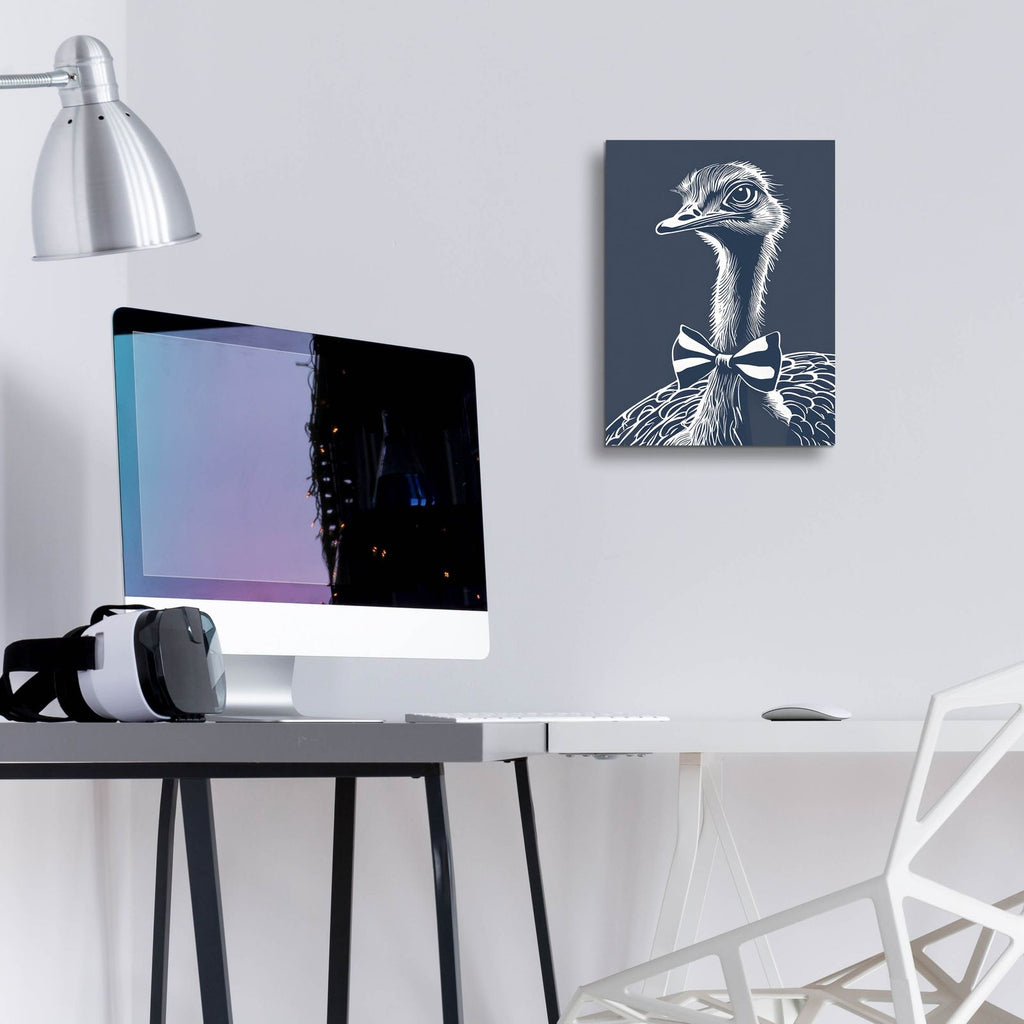 Ostrich With A Bow Tie by Andreas Magnusson - 12x16 acrylic wall art in a room