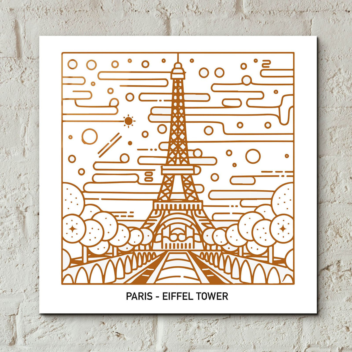 Paris - Eiffeltower by Andreas Magnusson - 12x12 acrylic wall art in a room