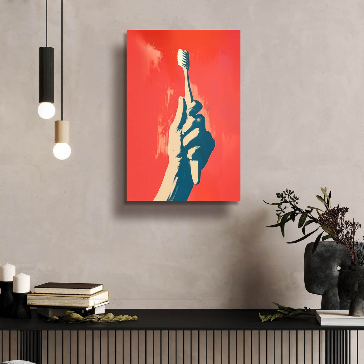 Praise The Toothbrush by Andreas Magnusson - 16x24 acrylic wall art in a room