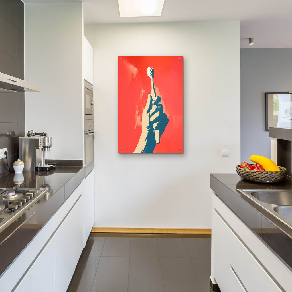 Praise The Toothbrush by Andreas Magnusson - 24x36 acrylic wall art in a room