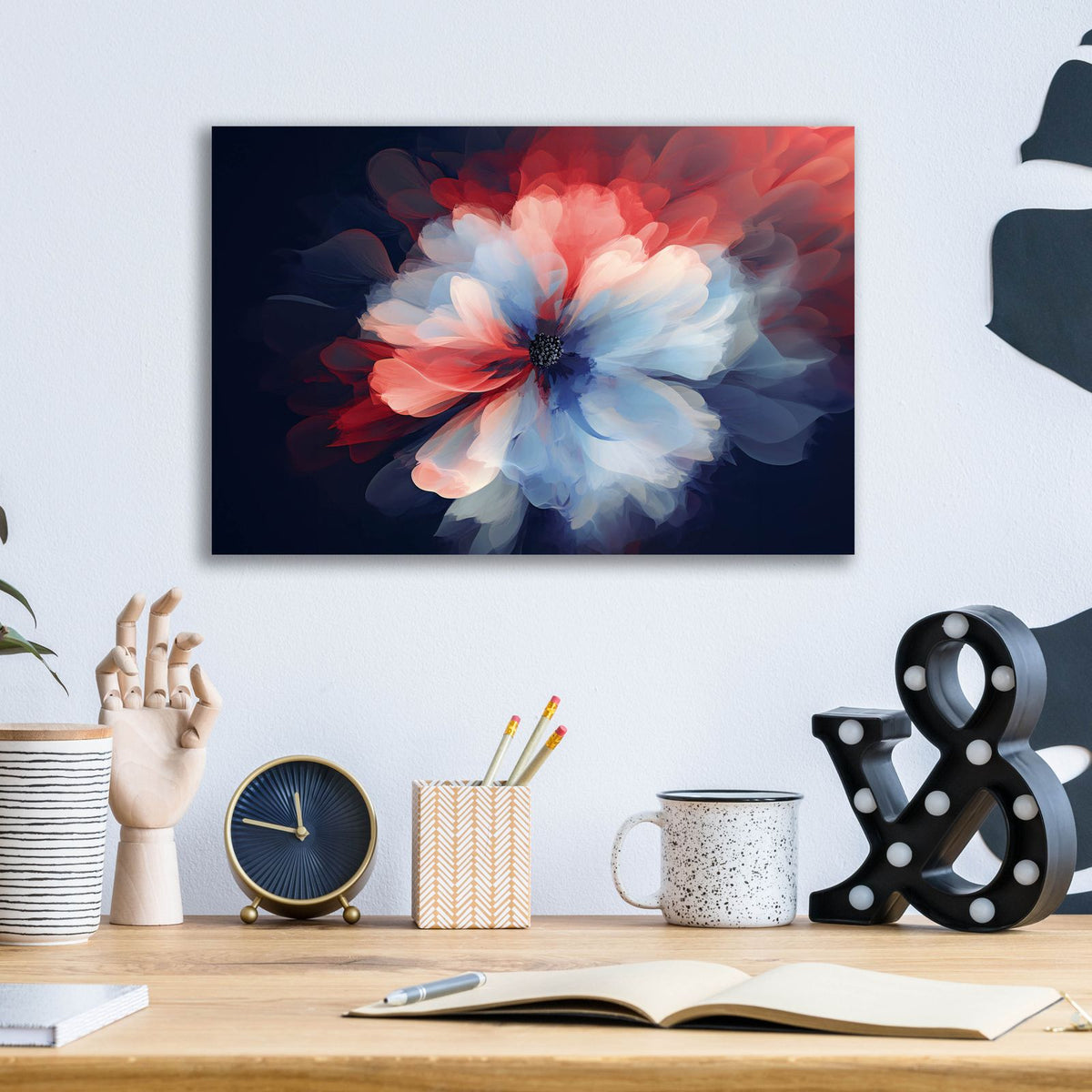 Psychedelic Flower by Andreas Magnusson - 16x12 acrylic wall art in a room