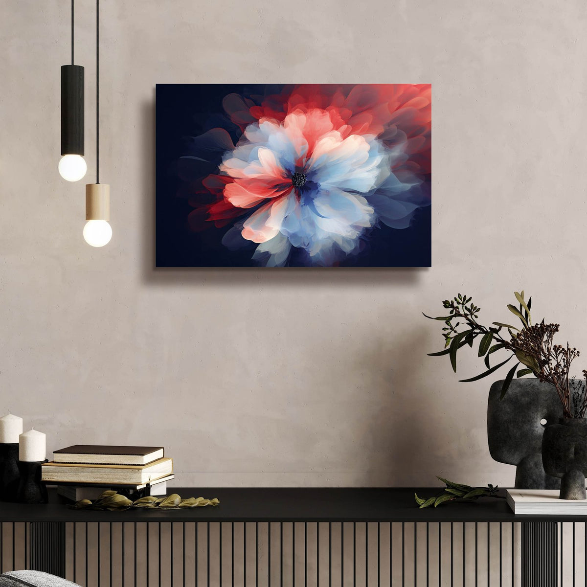Psychedelic Flower by Andreas Magnusson - 24x16 acrylic wall art in a room