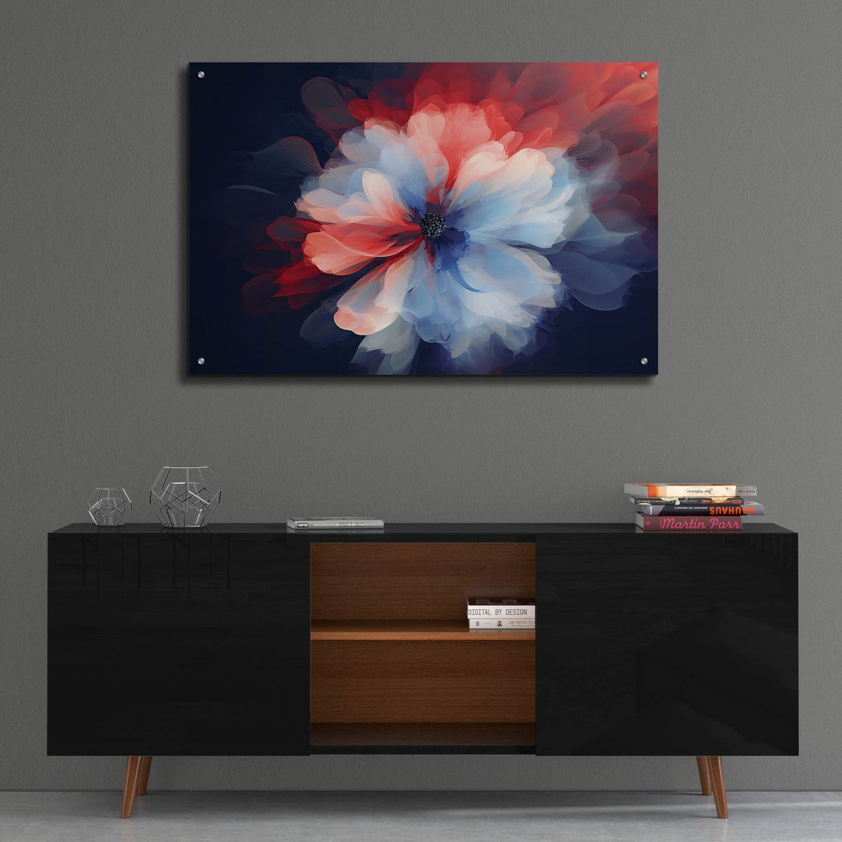 Psychedelic Flower by Andreas Magnusson - 36x24 acrylic wall art in a room