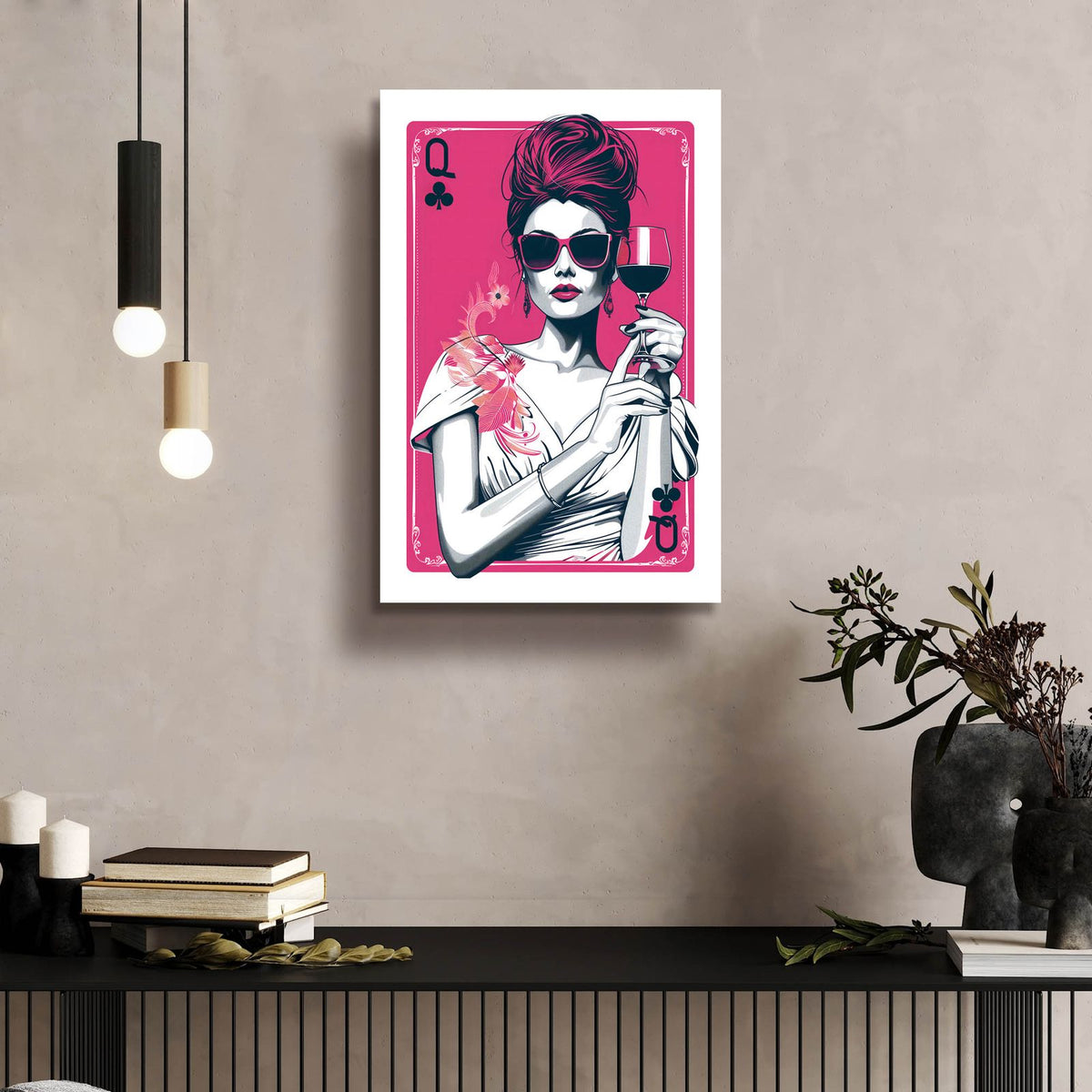 Queen Of Clubs by Andreas Magnusson - 16x24 acrylic wall art in a room